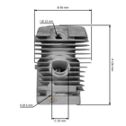 HS PARTS Cylinder kompletny z tłokiem do piły łańcuchowej Stihl 029 MS290 46 mm (OEM 11270201210)