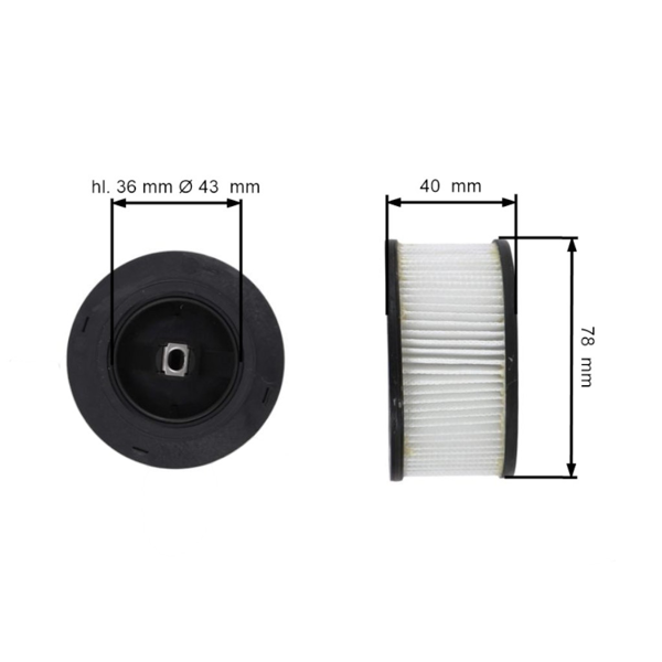 HS PARTS Filtr powietrza do pił łańcuchowych Stihl MS231 MS231C MS251 MS251C MS271 MS271C MS291 MS291C (OEM 11411201600)