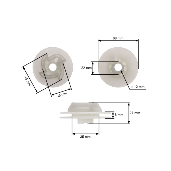 HS PARTS Koło rozrusznika do pił łańcuchowych Husqvarna 340 345 346XP 353 450 455 461 465 Jonsered 2141 2145 CS2141 CS2147 CS2245 CS2255 (OEM 537092501)