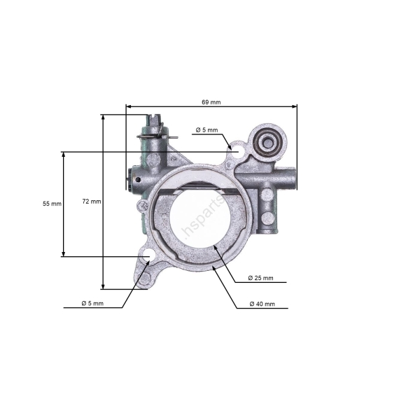 HS PARTS Pompa olejowa do pił łańcuchowych Husqvarna 362 365 365 X-Torq 372XP 372 XP X-Torq 570 575 576XP Jonsered 2063 2071 2163 CS2163 CS2166 CS2172 (OEM 503521301)