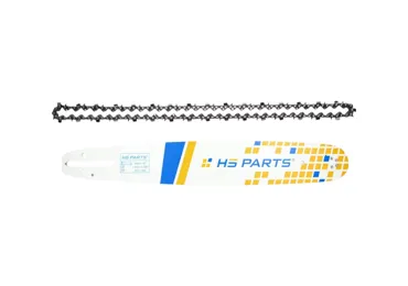 HS PARTS Profesjonalna prowadnica 16" (40 cm) .325" .058" (1,5 mm) + Łańcuch tnący 66 ogniwa Kwadratowy ząb do Jonsered 2045 2137 2138 CS2138 CS2141 Makita DCS4300 DCS4301 Shindaiwa 377 446S 488 490 Echo CS3600 CS680 CS8002