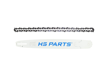 HS PARTS Profesjonalna prowadnica 18" (45 cm) 3/8" .058" (1,5 mm) + Łańcuch tnący 68 ogniwa pełne dłuto do Husqvarna 246 254 262 345 357 455 460 555 560 Jonsered 2054 CS2260 Dolmar 111 112 115 Solo 613 614 650 Oleomac 162 956 962