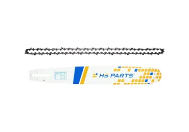 HS PARTS Profesjonalna prowadnica 18" (45 cm) .325" .058" (1,5 mm) + Łańcuch tnący 72 ogniwa Kwadratowy ząb do Jonsered 2045 2137 2138 CS2138 CS2141 Makita DCS4300 DCS4301 Shindaiwa 377 446S 488 490 Echo CS3600 CS680 CS8002
