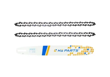 HS PARTS Profesjonalna prowadnica 20" (50 cm) 3/8" .050" (1,3 mm) + 2 x Łańcuch tnący 72 ogniw Ząb kwadratowy dla Stihl 036 044 056 066 MS290 MS310 MS360 MS361 MS362 MS391 MS440 MS441 MS462 MS460 MS640 MS650 MS660 MS500i