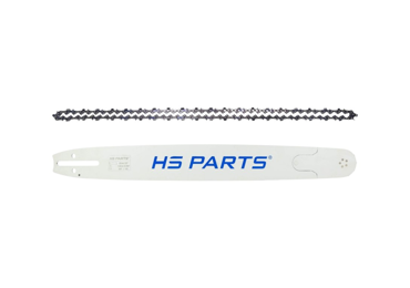 HS PARTS Profesjonalna prowadnica 22" (55 cm) 3/8" .058" (1,5 mm) + Łańcuch tnący 76 ogniwa pełne dłuto do Husqvarna 266 268 272 365 372XP 585 Solo 670 681 Jonsered 2077 2171 Dolmar PS6400 Shindaiwa 285 Makita DCS6400