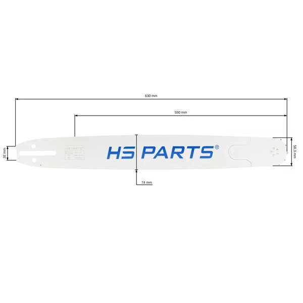 HS PARTS Profesjonalna prowadnica 22" (55 cm) 3/8" (1,6 mm) 76 Linki do Stihl 034 036 039 041 042 044 046 056 066 MS290 MS390 MS340 MS360 MS361 MS362 MS380 MS381 MS440 MS460 MS441 MS640 MS650 MS660 MS500i