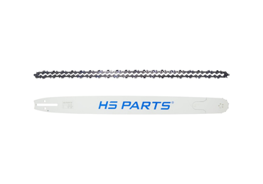 HS PARTS Profesjonalna prowadnica 28" (70 cm) 3/8" .058" (1,5 mm) + Łańcuch tnący 92 ogniwa pełne dłuto do Husqvarna 61 66 266 268 272 365 372XP 380 585 Solo 665 681 Jonsered 2077 2171 Dolmar PS6400 Makita DCS6400