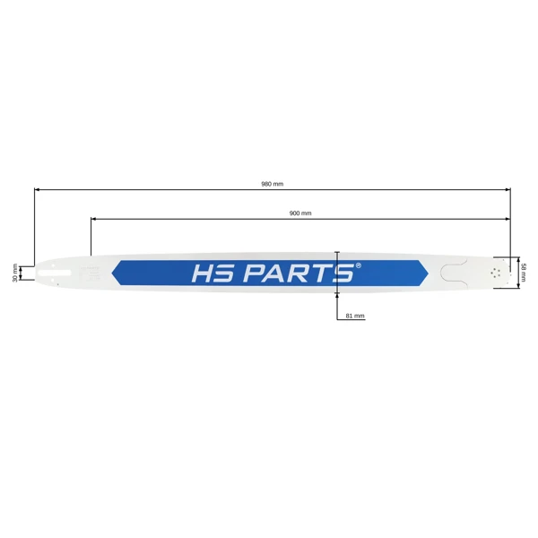 HS PARTS Profesjonalna prowadnica 36 "(90 cm) 3/8" (1,6 mm) 114 Linki do Stihl 034 036 039 041 042 044 046 056 066 MS290 MS390 MS340 MS360 MS361 MS362 MS380 MS381 MS440 MS460 MS441 MS640 MS650 MS660 MS500i