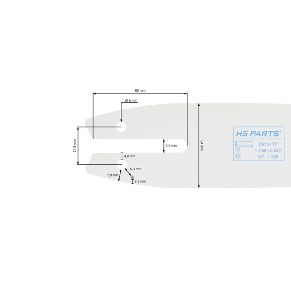 HS PARTS Prowadnica 10
