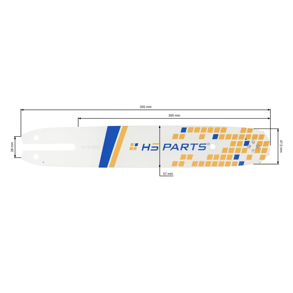 HS PARTS Prowadnica 12" (30 cm) 3/8" .050" (1,3 mm) dla Stihl 017 018 021 023 025 MSE140 MS160 MS170 MS180 MS191 MS210 MS230 MS211 MS230 MS241 MS250 E180