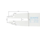 HS PARTS Prowadnica 12" (30 cm) 3/8" .050" (1,3 mm) dla Stihl MSE140 MS160 MS170 MS180 MS191 MS211 MS230 MS241 MS250 E180