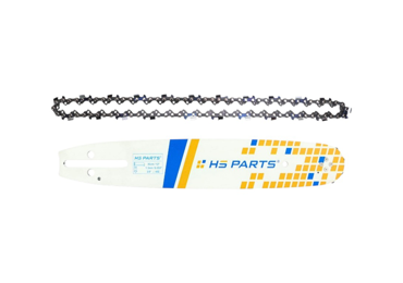HS PARTS prowadnica 12" (30 cm) 3/8" .050" (1,3 mm) + Łańcuch tnący 45 ogniwa pełne dłuto do Husqvarna 36 41 136 137 141 236 240 T435 335XPT 333 334 Jonsered 2035 2115 2117 2138 CS2234 CS2236T Solo 614 630 633 636