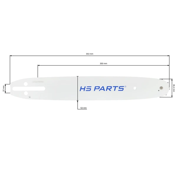 HS PARTS Prowadnica 12 "(30 cm) .325" .043"(1,1 mm) dla Husqvarna 330i 525i XP T535i XP 340i 540i T540i XP