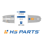 HS PARTS Prowadnica 14" (35 cm) 3/8" .050" (1,3 mm) do Stihl 009 010 011 017 018 019 020 021 023 025 MS160 MS170 MS171 MS180 MS181 MS192 MS210 MS211 MS250 MS231 MS241 MS251