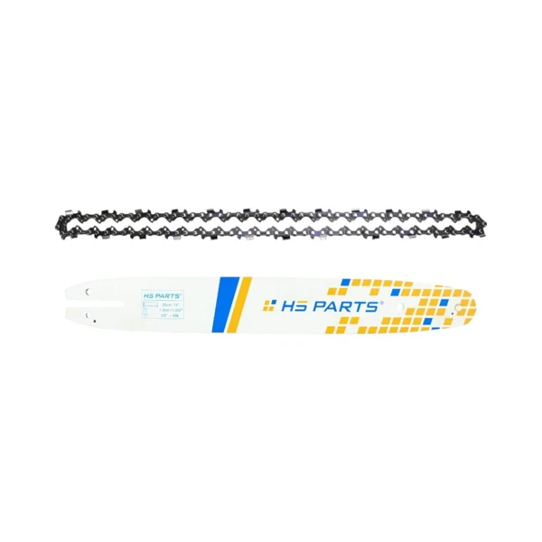 HS PARTS prowadnica 14" (35 cm) 3/8" .050" (1,3 mm) + Łańcuch tnący 49 ogniwa pełne dłuto do Partner 1535EL 1540EL 1640 1840 McCulloch MAC120 PM310 PM400 MS1640 MAC940 Poulan PLN1415 Craftsman 41532 41534