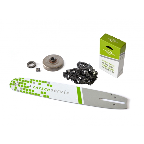 HS PARTS Prowadnica 14" (35 cm) 3/8" .050" (1,3 mm) + Łańcuch tnący 52 ogniwa Ząb kwadratowy + Bęben sprzęgła Partner 350 351 370 390 420