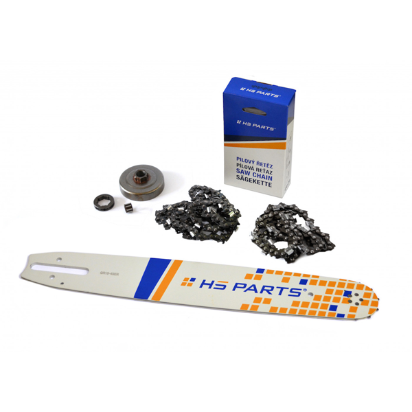 HS PARTS Prowadnica 15" (38 cm) + 2 x Łańcuch tnący 3/8" .063" (1,6 mm) 56 ogniw Ząb kwadratowy + Bęben sprzęgła do Stihl 044 046 MS341 MS361 MS362 MS440 MS441 MS460 MS461