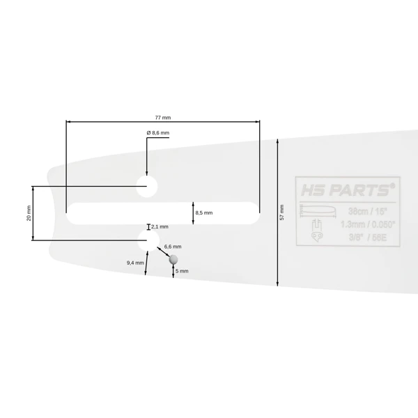 HS PARTS Prowadnica 15