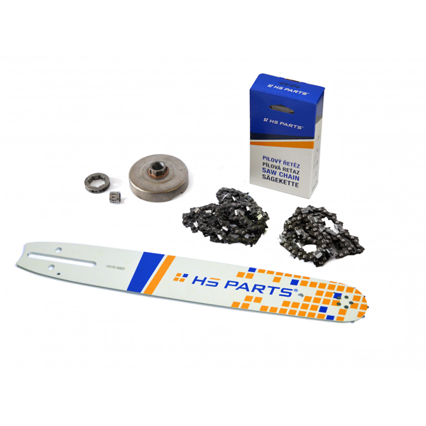 HS PARTS Prowadnica 15" (38 cm) 3/8" .058" (1,5 mm) + 2 x Łańcuch tnący 56 ogniw Ząb kwadratowy + Bęben sprzęgła Husqvarna 362 365 371 372XP 365 X-TORQ Jonsered 2163 CS2165