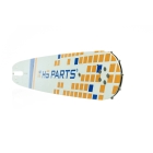 HS PARTS Prowadnica 15" (38 cm) 3/8" .058" (1,5 mm) + Łańcuch tnący 56 ogniw z zębem okrągłym do wykonywania pił i desek pasuje do Husqvarna 266 268 362 365 371 372XP 395 576XP