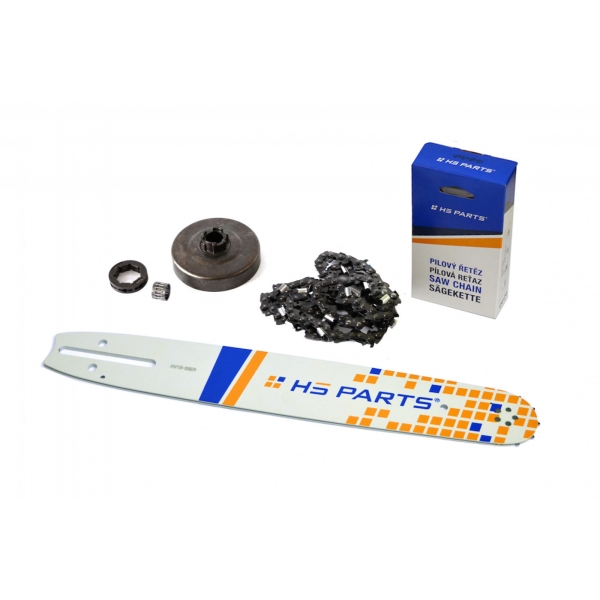 HS PARTS Prowadnica 15" (38 cm) 3/8" .058" (1,5 mm) + Łańcuch tnący 56 ogniw Ząb kwadratowy + Bęben sprzęgła Husqvarna 268 272XP