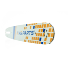 HS PARTS Prowadnica 15" (38 cm) 3/8" .058" (1,5 mm) + Łańcuch tnący 56 ogniw Ząb kwadratowy + Bęben sprzęgła Husqvarna 362 365 371 372XP 365 X-TORQ Jonsered 2163 CS2165