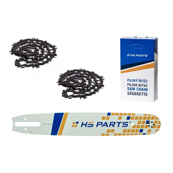 HS PARTS prowadnica 15" (38 cm) 3/8" .063" (1,6 mm) + 2 x łańcuch do cięcia wzdłużnego 56 ogniwa dla Stihl 041 042 036 044 048 056 066 MS290 MS310 MS360 MS361 MS362 MS391 MS440 MS441 MS462 MS460 MS640 MS650 MS660 MS500i