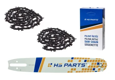 HS PARTS Prowadnica 15 "(38 cm) 3/8" .063" (1,6 mm) + 2 x Łańcuch tnący 56 ogniw Ząb kwadratowy do Stihl 044 048 MS310 MS360 MS361 MS362 MS391 MS440 MS441 MS462 MS460 MS640 MS650 MS660 MS500i