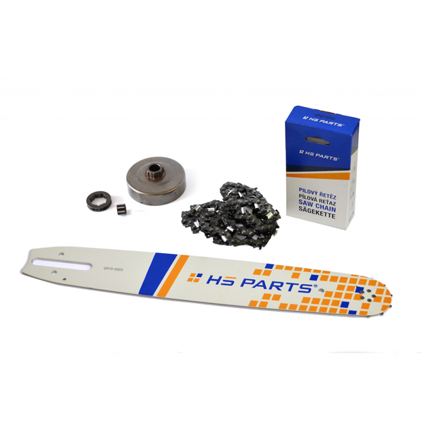 HS PARTS Prowadnica 15" (38 cm) 3/8" .063" (1,6 mm) + Łańcuch tnący 56 ogniw Zęby kwadratowe + Bęben sprzęgła do Stihl 064 066 MS660