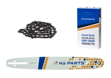 HS PARTS Prowadnica 15" (38 cm) .325" .050" (1,3 mm) + Łańcuch tnący 64 ogniwa Zęby kwadratowe do Husqvarna 36 55 136 154 257 262 346 357 435 445 460 Jonsered 2054 2152 CS2149W Dolmar 109 111 112 116 Solo 639 651 665