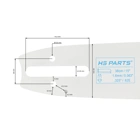 HS PARTS Prowadnica 15" (38 cm) .325" .063" (1,6 mm) dla Stihl 024 026 028 029 030 031 032 039 MS240 MS260 MS261 MS270 MS271 MS280 MS290 MS291 MS310 MS390