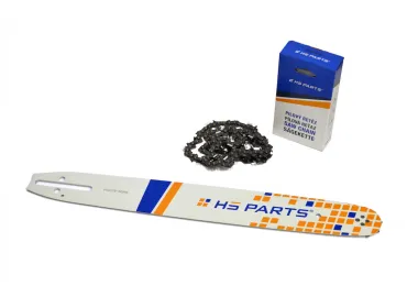 HS PARTS Prowadnica 16" (40 cm) + 2 x Łańcuch tnący 3/8" .050" (1,3 mm) 56 ogniw ząb kwadratowy + Bęben sprzęgła Husqvarna 136 142 236 Jonsered 2035 2040 CS2137 CS2234 Partner 350 351 370 390 McCulloch CS380 Mac20X Poulan 2250 2375