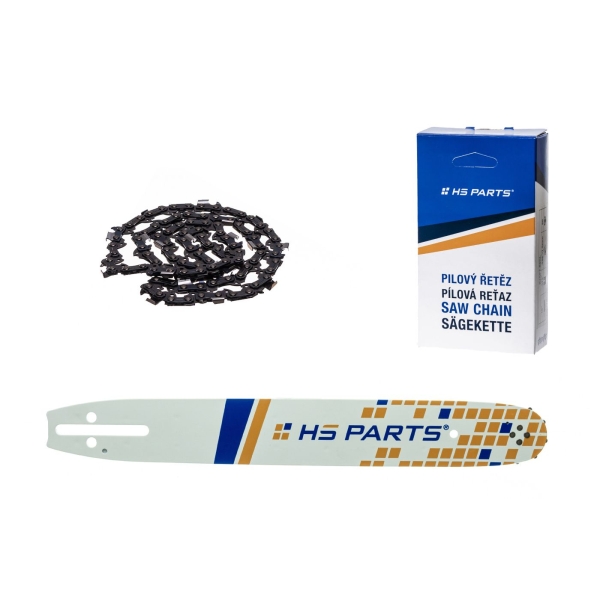 HS PARTS Prowadnica 16" (40 cm) 3/8" .050" (1,3 mm) + Łańcuch tnący 56 ogniw Zęby kwadratowe do Husqvarna 36 41 136 137 141 142 236 338XPT 333 334 1400 315 316 135MARKII