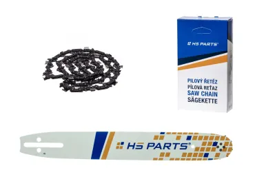HS PARTS Prowadnica 16" (40 cm) 3/8" .050" (1,3 mm) + Łańcuch tnący 56 ogniw Zęby kwadratowe do Husqvarna 36 41 136 137 141 236 240 T435 335XPT 333 334 Jonsered 2035 2115 2117 2138 CS2234 CS2236T Solo 614 630 633 636