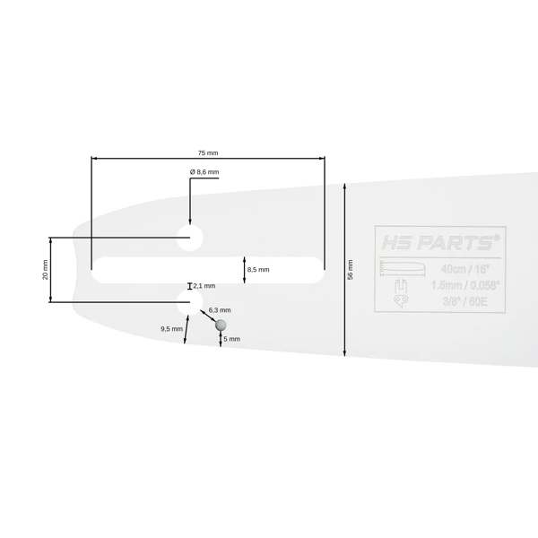 HS PARTS Prowadnica 16