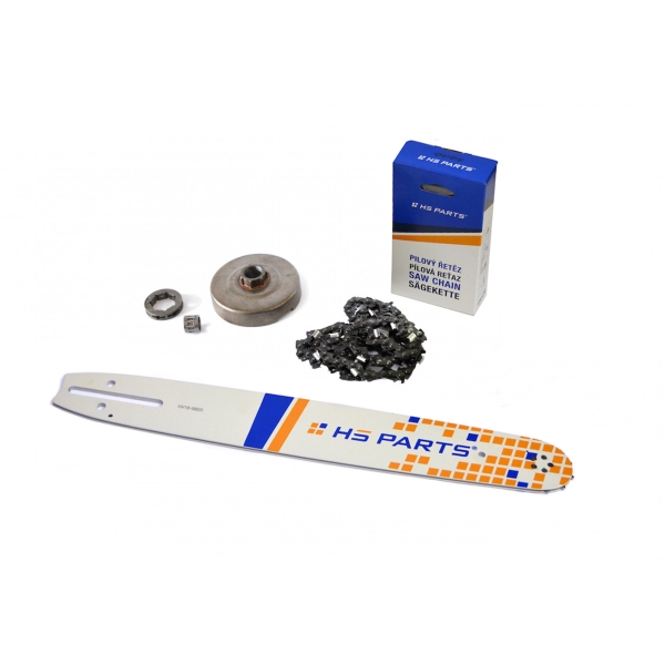 HS PARTS Prowadnica 16" (40 cm) 3/8" .058" (1,5 mm) + Łańcuch tnący 60 ogniw Ząb kwadratowy + Bęben sprzęgła Husqvarna 362 365 371 372XP 365 X-TORQ Jonsered 2163 CS2165