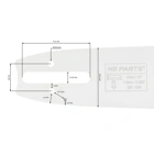 HS PARTS Prowadnica 16" (40 cm) 3/8" .063" (1,6 mm) dla Stihl 029 031 032 034 041 036 044 056 066 MS290 MS310 MS360 MS361 MS362 MS391 MS440 MS441 MS462 MS460 MS640 MS650 MS660 MS500i