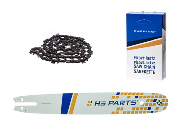 HS PARTS Prowadnica 16" (40 cm) .325" .050" (1,3 mm) + Łańcuch tnący 62 ogniwa Kwadratowy ząb do Stihl 021 023 025 MS210 MS230 MS231 MS241 MS250 MS251