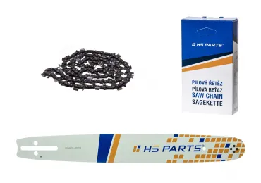 HS PARTS Prowadnica 16" (40 cm) .325" .050" (1,3 mm) + Łańcuch tnący 66 ogniw Zęby kwadratowe do Husqvarna 36 55 136 154 254 257 262 346 357 435 445 460 Jonsered 2054 2152 CS2149W Dolmar 109 111 112 116 Solo 639 651 665
