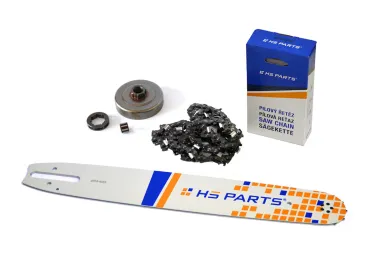 HS PARTS Prowadnica 16" (40 cm) + Łańcuch tnący 3/8" .063" (1,6 mm) 60 ogniw Zęby kwadratowe + Bęben sprzęgła do Stihl 044 046 MS341 MS361 MS440 MS460 MS461