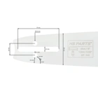 HS PARTS Prowadnica 18" (45 cm) 3/8" .050" (1,3 mm) do Husqvarna 246 254 262 345 357 455 460 555 560 Jonsered 2054 CS2260 Dolmar 111 112 115 PS540 Solo 613 614 650 Oleomac 162 956 962