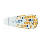 HS PARTS Prowadnica 18" (45 cm) 3/8" .058" (1,5 mm) + 2 x Łańcuch tnący 68 ogniw, ząb okrągły do wykonywania pił i desek, pasuje do Husqvarna 266 268 362 365 371 372XP 395 576XP