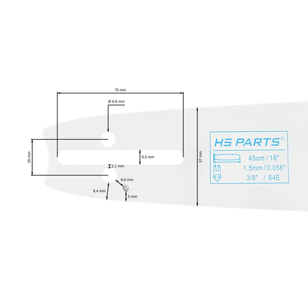 HS PARTS Prowadnica 18