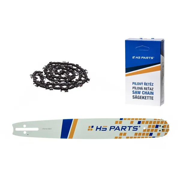 HS PARTS prowadnica 18" (45 cm) 3/8" .058" (1,5 mm) + łańcuch do cięcia wzdłużnego 64 ogniwa dla Husqvarna 51 55 246 254 262 345 356 357 359 455 460 555 560 Jonsered 2054 CS2260 Dolmar 111 112 115 PS540 Solo 613 614 650