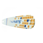 HS PARTS Prowadnica 18" (45 cm) 3/8" .058" (1,5 mm) + Łańcuch tnący 64 ogniwa Zęby kwadratowe do Husqvarna 40 55 242 254 262 339XP 353 357 359 T435 445 455 460 550 560XP