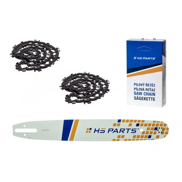 HS PARTS prowadnica 18" (45 cm) 3/8" .063" (1,6 mm) + 2 x łańcuch do cięcia wzdłużnego 66 ogniwa dla Stihl 041 042 036 044 048 056 066 MS290 MS310 MS360 MS361 MS362 MS391 MS440 MS441 MS462 MS460 MS640 MS650 MS660 MS500i