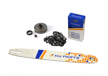 HS PARTS Prowadnica 18" (45 cm) 3/8" .063 "(1,6 mm) 66 ogniw Ząb kwadratowy + Bęben sprzęgła do Stihl 034 036 MS340 MS360