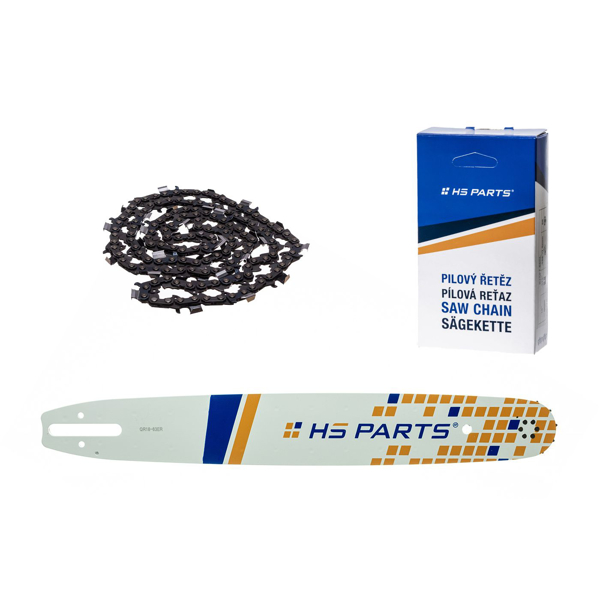 HS PARTS Prowadnica 18" (45 cm) 3/8" .063" (1,6 mm) + Łańcuch tnący 66 ogniw Kwadratowy ząb do Stihl 030 036 042 045 MS290 MS390 MS360 MS361 MS362 MS440 MS460 MS660