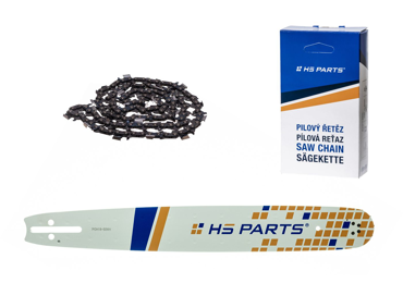 HS PARTS Prowadnica 18" (45 cm) .325" .050" (1,3 mm) + Łańcuch tnący 72 ogniwa Zęby kwadratowe do Husqvarna 36 55 136 154 257 262 346 357 435 445 460 Jonsered 2054 2152 CS2149W Dolmar 109 111 112 116 Solo 639 651 665