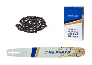 HS PARTS Prowadnica 18" (45 cm) .325" .058" (1,5 mm) + Łańcuch tnący 72 ogniwa Zęby kwadratowe do Husqvarna 36 55 136 154 257 262 346 357 435 445 460 Jonsered 2054 2152 CS2149W Dolmar 109 111 112 116 Solo 639 651 665